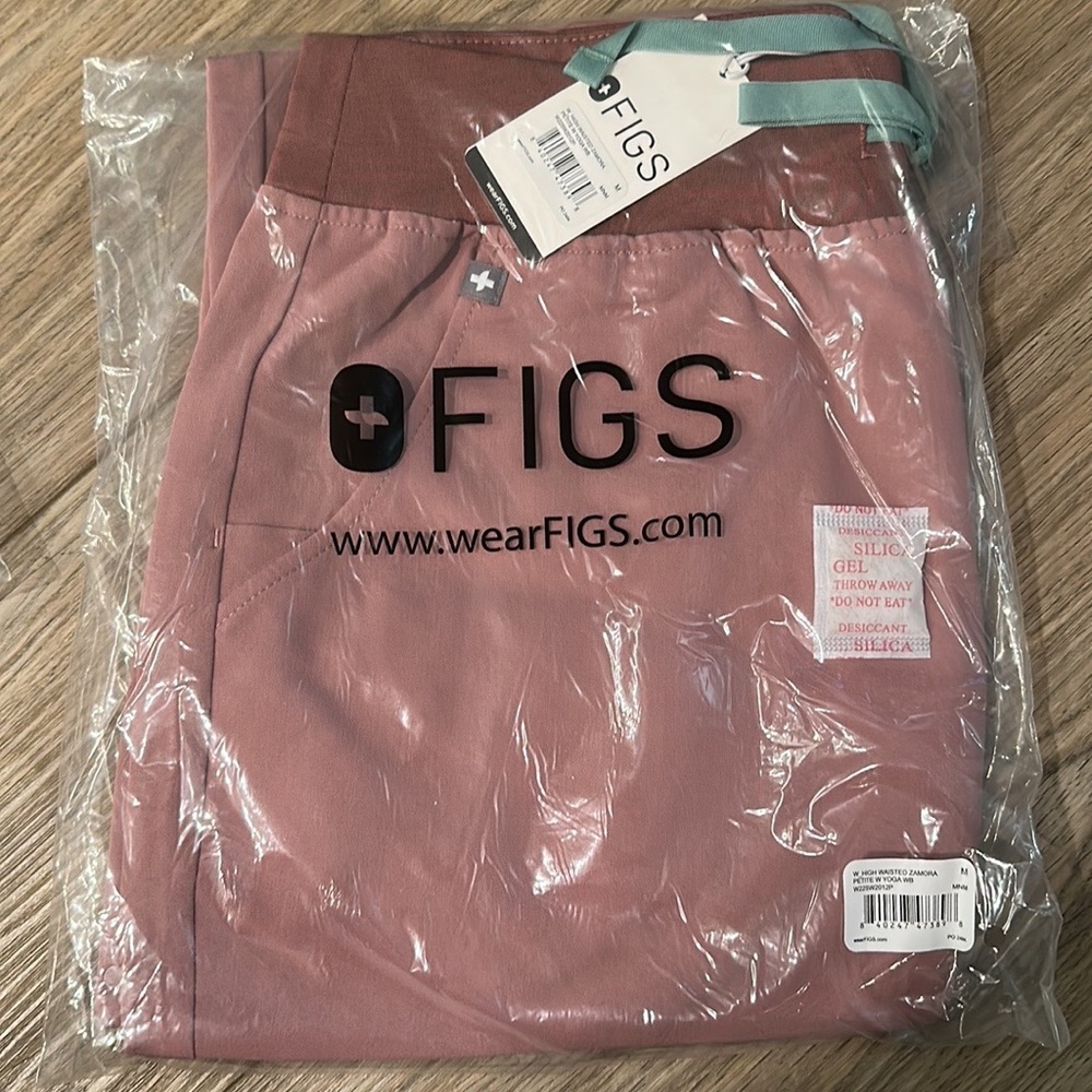 Figs Hugh Waisted Zamora Petite w/ Yoga Waist Band Mineral Mauve Limited Color!
